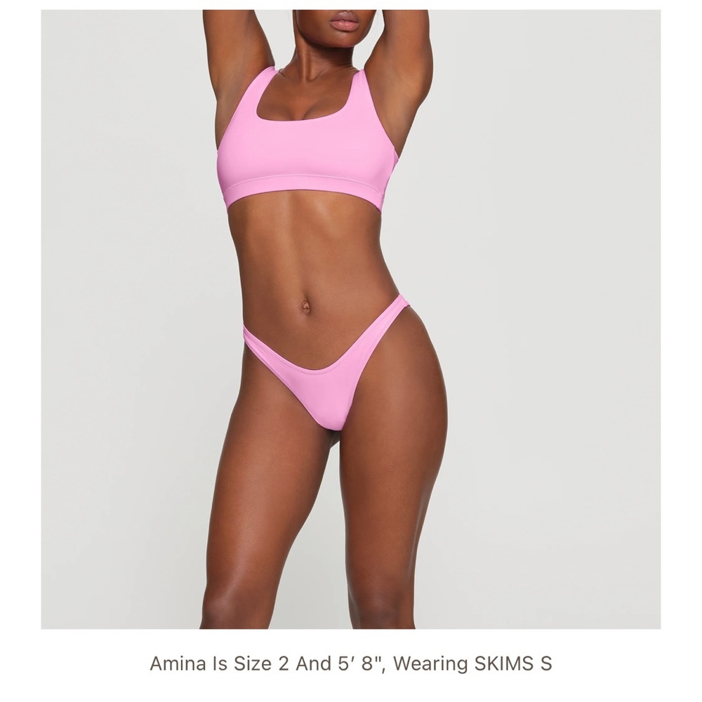 Skims Swim Cheeky Tanga Bottoms Light Pink